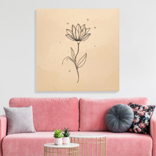 Elegant Floral Wall Art Modern Botanical Canvas