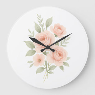 Elegant Floral Wall Clock