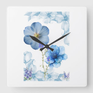 Elegant Floral Wall Clock – Chic Botanical Flowers
