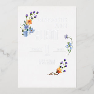 Elegant Floral Watercolor Gold Foil Bachelorette