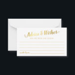 Elegant Floral Watercolor Gold Wedding Advice Card<br><div class="desc">Elegant wedding advice cards featuring a classic white background,  watercolor floral display,  a stylish faux gold foil typographic title and a modern wedding wishes template.</div>