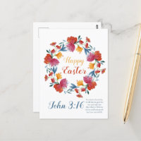 Elegant Floral Watercolor John 3:16