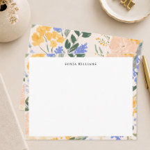 Elegant Floral Watercolor Pattern Border