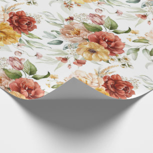 Elegant Floral Watercolor  Wrapping Paper