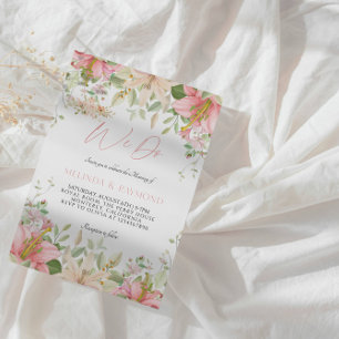 Elegant Floral "We Do" Wedding Party Invitation