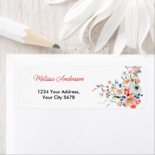 Elegant Floral Wedding Address