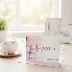 Elegant Floral Wedding Congratulations Card