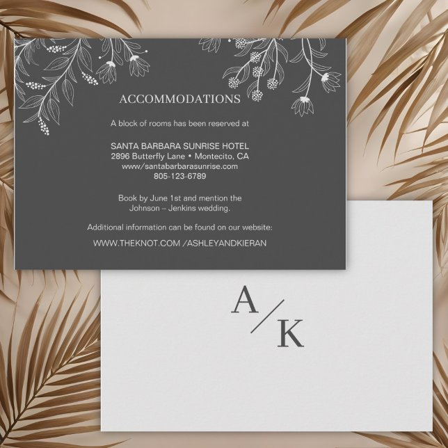 Elegant Floral Wedding Details  Enclosure Card (Creator Uploaded)