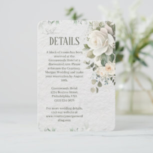 Elegant Floral Wedding Enclosure Card