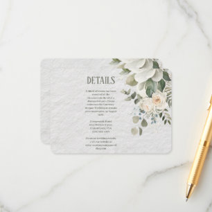 Elegant Floral Wedding Enclosure Card