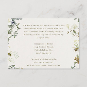 Elegant Floral Wedding Enclosure Card   Watercolor