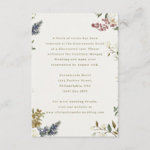 Elegant Floral Wedding Enclosure Card Watercolor