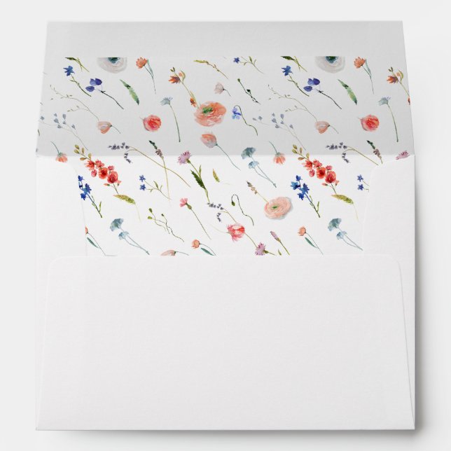 Elegant Floral Wedding Envelope (Back (Bottom))
