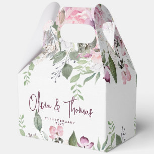 Elegant Floral Wedding Favour Boxes