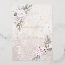 Elegant Floral Wedding | Foil Invitation