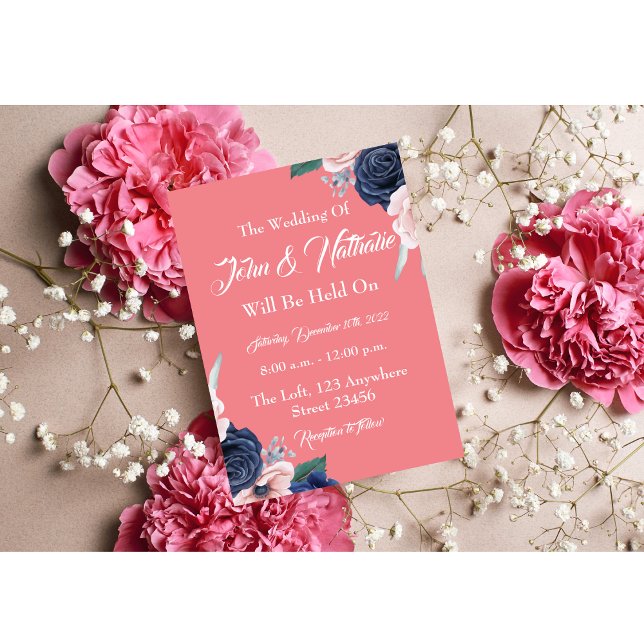 Elegant Floral Wedding Inviation Invitation (Creator Uploaded)