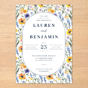 Elegant Floral Wedding Invitation
