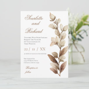 Elegant Floral Wedding Invitation