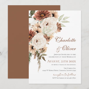 Elegant Floral Wedding Invitation