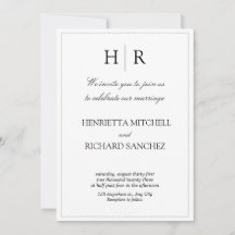 Elegant Floral Wedding Invitation 