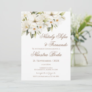 Elegant Floral Wedding Invitation