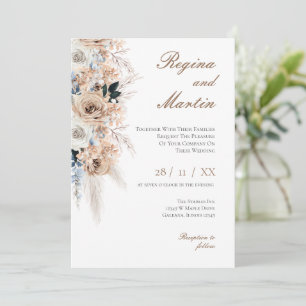 Elegant Floral Wedding Invitation