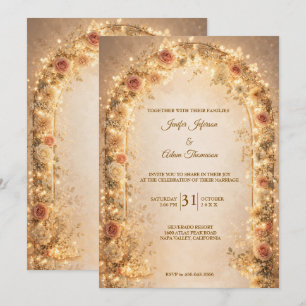 Elegant Floral Wedding Invitation