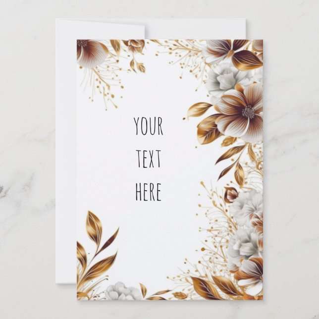 Elegant Floral Wedding Invitation (Front)