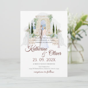 Elegant Floral Wedding Invitation