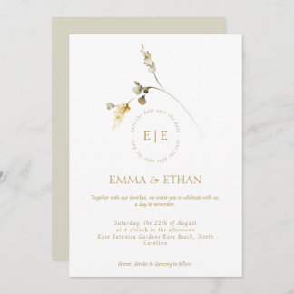 Elegant Floral Wedding Invitation