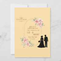 Elegant Floral Wedding Invitation
