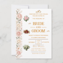 Elegant Floral Wedding Invitation