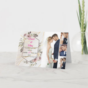 Elegant Floral Wedding  Invitation