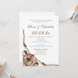 Elegant Floral Wedding Invitation