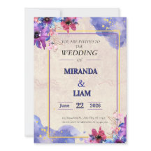 Elegant Floral Wedding Invitation