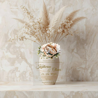 Elegant Floral Wedding Invitation