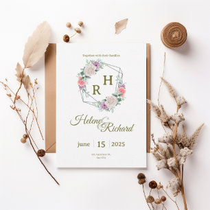Elegant Floral Wedding Invitation