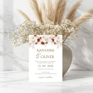 Elegant Floral Wedding Invitation
