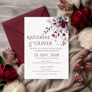Elegant Floral Wedding Invitation