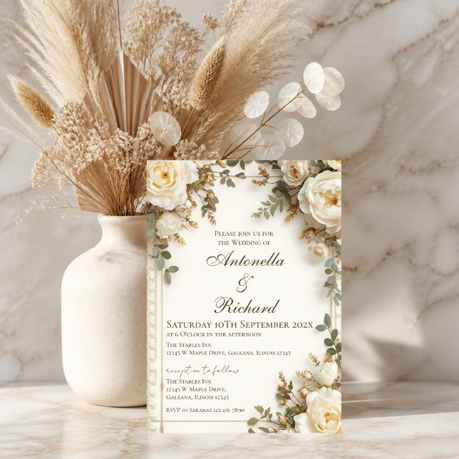Elegant Floral Wedding Invitation (Creator Uploaded)