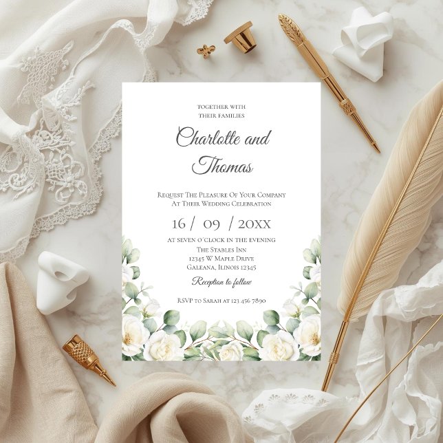 Elegant Floral Wedding Invitation (Creator Uploaded)
