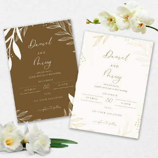 Elegant Floral Wedding Invitation