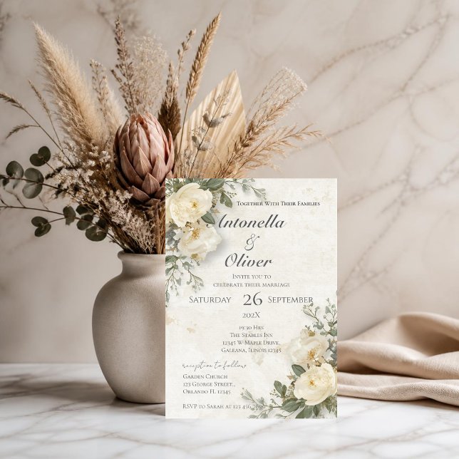 Elegant Floral Wedding Invitation (Creator Uploaded)