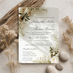 Elegant Floral Wedding Invitation