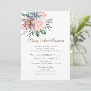 Elegant Floral Wedding Invitation