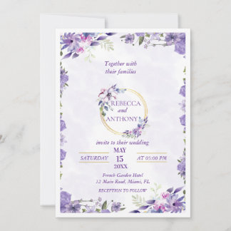Elegant Floral Wedding Invitation