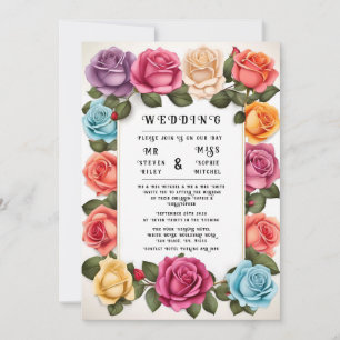 Elegant Floral Wedding Invitation