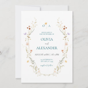 Elegant Floral Wedding Invitation