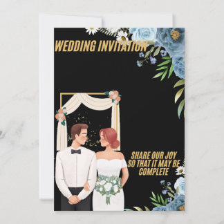 Elegant Floral Wedding Invitation Card