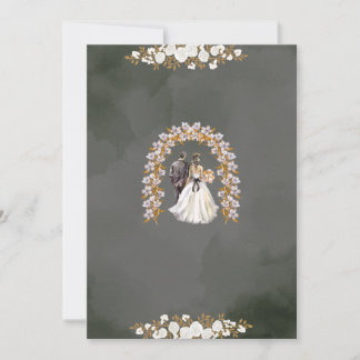 Elegant Floral Wedding Invitation Card